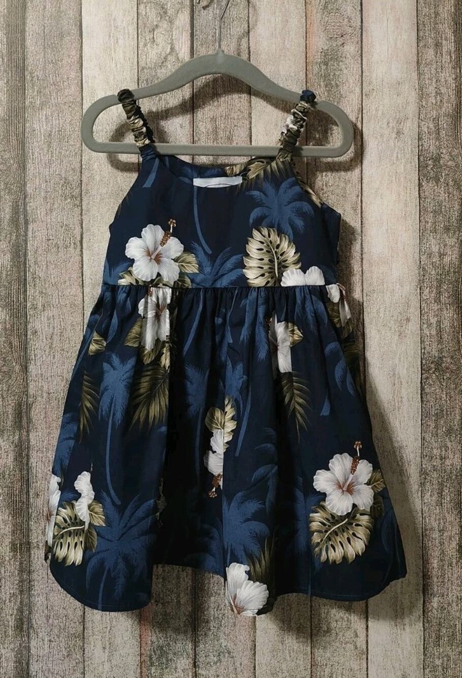 Pacific Legend Girls Hawaiian Hibiscus Floral Summer Sundress Size 3-4 (EUC)